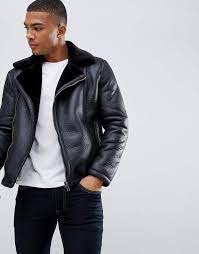 New Look Faux Shearling Biker Jacket In Black Fashion Mensfashion Menswear Streetstyle Style Outfit Menssty Jackets Men Fashion Stylish Jackets Jackets