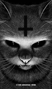 Phone Wallpaper Download Satanic Cat By Will Argunas Art Satanic Cat Scary Wallpaper Horror Wallpapers Hd