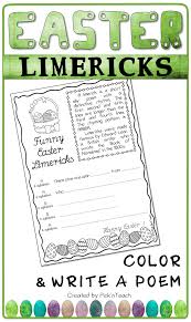 Easter Limericks Poetry 5 Pages Avec Images Professeur Pedagogie