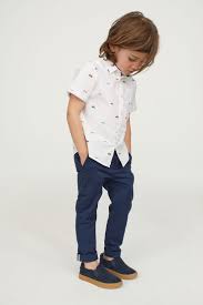 Cotton Chinos Dark Blue Kids H M Us Toddler Boy Outfits Toddler Fashion Boys Summer Fashion