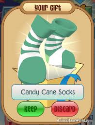 Candy Cane Socks In Animal Jam Animaljam Candycanesocks Items Rares Animal Jam Candy Cane Candy