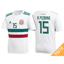 $11.00m * feb 15, 1994 in tampico, mexico Youth Rodolfo Pizarro 2018 World Cup Away Jersey White Mexico
