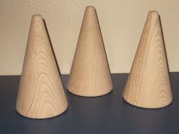 Unfinished Wood Cone Finial Decorative Hardware