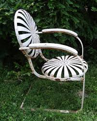 Carre Sunburst Pin Wheel Rare Iron Garden Chair Circa 1860 Garden Chairs Metal Garden Furniture Vintage Outdoor Furniture