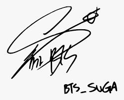 Suga kann aber noch immer nicht auftreten! File Suga S Signature Svg Bts Suga Signature Png Image Transparent Png Free Download On Seekpng