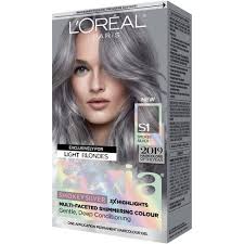 L Oreal Paris Feria Multi Faceted Shimmering Permanent Hair Color Smokey Silver Silver Hair Dye Permanent Hair Color Grey Hair Dye