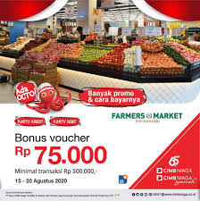 Dan ingin melakukan cara mengambil uang di kartu kredit cimb niaga syariah. Farmers Market 99 Id Twitterren Cimb Special Kemerdekaan Bonus Voucher Rp 75 000 Dengan Minimum Transaksi Rp 500 000 Menggunakan Kartu Debit Atau Kartu Kredit Cimb Niaga Atau Cimb Niaga Syariah Promo Berlaku Sampai