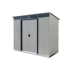 Duramax 50371 8x6 Pent Roof With Skylight Light Gray Metal Shed Metal Shed Skylight Roof Storage