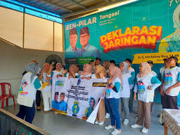 Warga Pondok Pucung Ramai-ramai Dukung Airin-Ade & Ben-Pilar