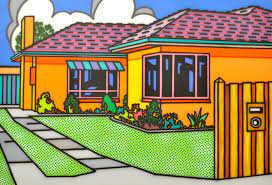 Howard Arkley Australian Home 1993 In 2021 Howard Arkley Australian Painting Home Art