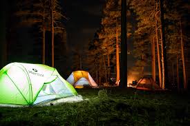 This epic camping area is located in the coconino national forest, flagstaff, az. Wallpaper Id 235854 Bright Light In Several Tents At A Campsite At Night Edge Of The World 4k Wallpaper