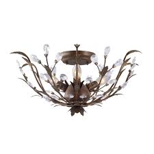 However, all the bulbs have gone out and i cannot get the glass out to replace them. Hampton Bay 20 75 Inch 3 Light 40w Bronze Semi Flushmount Ceiling Light With Crystal Accen The Home Depot Canada