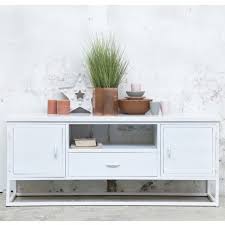 152 x 82.5 x 40 cm (b x h x t). Industriedesign Tv Mobel Dansk 145 Cm Lowboard Board Fernseh Kommode Metall Weiss Maison Esto Ihr Grosser Mobel Online Shop