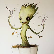 Baby groot in a pot; Art Of Christopher Uminga