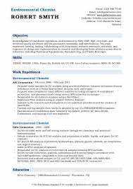 Bsc chemistry fresher resume format download. Environmental Chemist Resume Samples Qwikresume