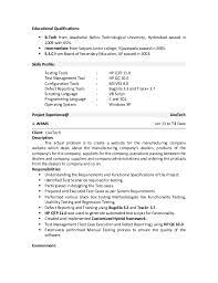 Voilà la dramatique suite des évenements : Qa Manual Tester Sample Resume