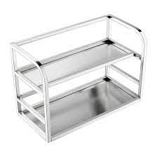 Stainless steel cup holder stand rack for glass cup coffee mug 6 cup shelf. Luolin Kitchen Rack Stainless Steel Storage Shelf Store Display Corner Fitting Spice Organizer Utensil Cabinet Double Rack 98202a 9 China Kitchen And Rack Price Made In China Com