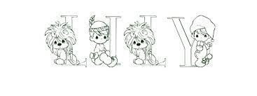 Welcome to another art and crafts f. Coloring Page First Name Lily