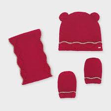 Um einen harmonischen gesamteindruck zu erzielen, lohnt es sich mütze und schal passend zur garderobe zu wählen. Set Mutze Schal Und Faustlinge Baby Madchen