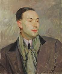 Study for a Portrait of Paul Morand (1888-1976) (olja på kort)