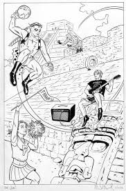 Original Art Commission By Mike Allred S Madman Red Rocket 7 Joe Cheetah Man Art Original Art Mike Allred