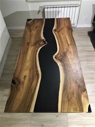 Walnut Black River Table Natural Edge Table Gorgeous Furniture Luxury Dining Tables