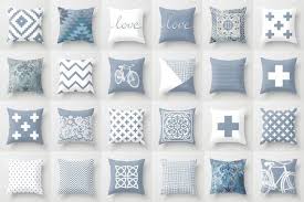 Slate Blue White Throw Pillow Mix And Match Indoor Outdoor Etsy White Throw Pillows Pillow Mixing Throw Pillows