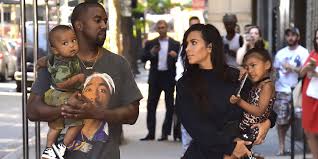 Kim kardashian and kanye west have fun in bts photos from versace show. Kim Kardashian Shares First Family Photo With Chicago West