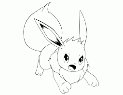 Print coloring of pokemon ex and free drawings. Eevee Pokemon Coloring Pages For Kids Drawing With Crayons