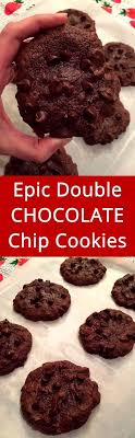 Soft Chewy Double Chocolate Chip Cookies Recipe Cookies Recipes Chocolate Chip Double Chocolate Chip Cookies Chip Cookies