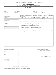 20201101 sebelum kalian mengerjakan 10 soal pilihan ganda latihan soal plsv dan ptlsv alangkah baiknya kalian mempelajari rangkuman 20210313 kunci jawaban soal latihan uts pts prakarya kelas 7 smp semester 2 soal pilihan ganda semakin banyak berlatih mengerjakan soal maka. Kartu Soal Smp Setia Negara