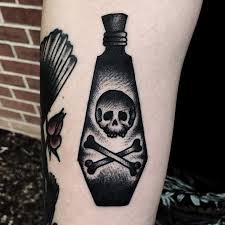 Mike Adams Mikeadamstattoo Instagram Photos And Videos Bottle Tattoo Creepy Tattoos Black Tattoos
