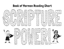 Printable Book Of Mormon Reading Chart For Kids Reading
