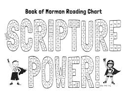 printable book of mormon reading chart for kids reading