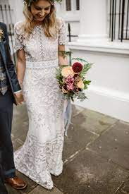Look for a callout about dress code or check the couple's wedding website. A Vintage Dress For A Rock N Roll London Pub Wedding 70s Wedding Dress Wedding Guest Dress Chiffon Wedding Gowns