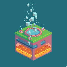 Octobit 19 Lavathese Hot Springs Are A Popular Bathing Spot Pixel Art Pixel Game Art