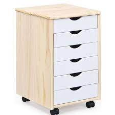 Home > armoires et caissons à tiroirs > caissons à tiroirs pour bureau. Caisson De Bureau 6 Tiroirs Albino 65cm Blanc Naturel