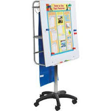 Adjustable Height Magnetic Dry Erase Board And Pocket Chart