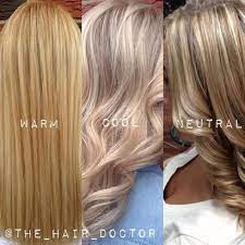 The Difference Between Warm Cool And Neutral Blondes Neutral Blonde Hair Styles Blonde Hair Color
