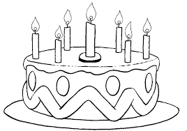 Tarta De Cumpleaños Para Colorear