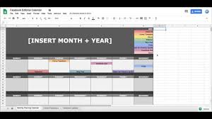 Facebook Social Media Editorial Calendar In Google Sheets Youtube