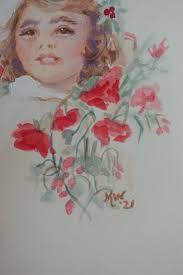 Winter Girl Painting, Girl With Flowers, Original Painting, Perfect  Painting Gift, Fine Art for Your Doll Room, Winter Girl Flowers Painting