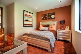 Impressive Bedroom Design With Orange Accent Wall Color And Drum Shape Black Table Lamp Ideas Jpeg 128 Bedroom Orange Orange Bedroom Walls Orange Accent Walls