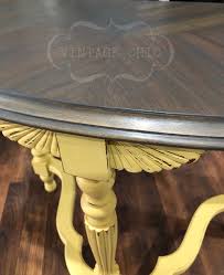 Mustard Yellow Painted Vintage Furniture Grau Lackierte Mobel Bemalte Tische