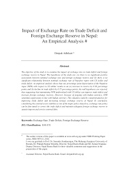 The information displayed on this site is subject to change at any time and we do not guarantee 100% accuracy of the information. Https Www Nrb Org Np Red Impact Of Exchange Rate On Trade Deficit And Foreign Exchange Reserve In Nepal An Empirical Analysis