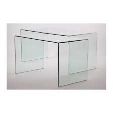 Now you can enjoy the extra space and storage in the ford desk in either a left or right hand return. Curved Glass Desk Table By Plm Design Home Office Furniture