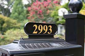 Cost is $14.00 per number. 2 Gold Vinyl Numbers Arial Black Addresses Of Distinction