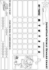 free printable weekly chart for girls