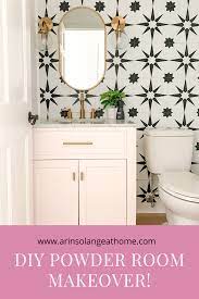 Bold Pink Powder Room Powder Room Powder Room Makeover Diy Home Decor Projects