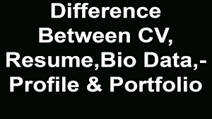 In a bio data, the focus is on personal particulars like date of birth the main difference between a resume and a cv. Difference Between Cv Resume Bio Data Profile Portfolio Bangla